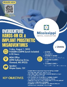 MDA August 1 Overdenture Flyer with QR code